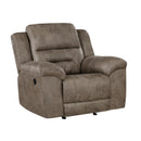  Manufacturer Color_Brown -- Homelegance Hazen Rocker Fabric Recliner IMAGE 2
