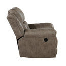  Manufacturer Color_Brown -- Homelegance Hazen Rocker Fabric Recliner IMAGE 3