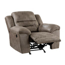  Manufacturer Color_Brown -- Homelegance Hazen Rocker Fabric Recliner IMAGE 5