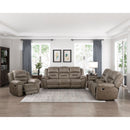  Manufacturer Color_Brown -- Homelegance Hazen Reclining Fabric Loveseat with Console IMAGE 7
