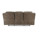  Manufacturer Color_Brown -- Homelegance Hazen Reclining Fabric Sofa IMAGE 3