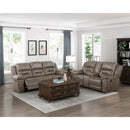  Manufacturer Color_Brown -- Homelegance Hazen Reclining Fabric Sofa IMAGE 5