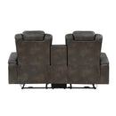  Homelegance Tabor 9211BRG-2PWH Power Double Reclining Love Seat with Center Console, Power Headrests, Storage Arms and Cup Holders IMAGE 3