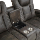  Homelegance Tabor 9211BRG-2PWH Power Double Reclining Love Seat with Center Console, Power Headrests, Storage Arms and Cup Holders IMAGE 7