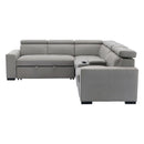  Homelegance Farrah 9219GY*SC 3 pc Sectional with Adjustable Headrests, Pull-out Bed and Console IMAGE 3