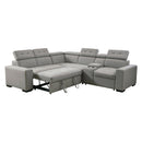  Homelegance Farrah 9219GY*SC 3 pc Sectional with Adjustable Headrests, Pull-out Bed and Console IMAGE 8