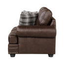  Manufacturer Color_Dark Brown -- Franklin 9260DB-2 Love Seat IMAGE 3