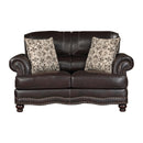  Homelegance Milford 9268BRW-2 Love Seat IMAGE 1
