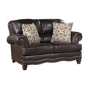  Homelegance Milford 9268BRW-2 Love Seat IMAGE 2