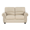  Manufacturer Color_Cream -- Homelegance Foxborough Stationary Leather Match Loveseat IMAGE 1