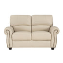  Manufacturer Color_Cream -- Homelegance Foxborough Stationary Leather Match Loveseat IMAGE 1