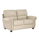  Manufacturer Color_Cream -- Homelegance Foxborough Stationary Leather Match Loveseat IMAGE 2