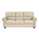  Manufacturer Color_Cream -- Homelegance Foxborough Stationary Leather Match Sofa IMAGE 1