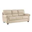  Manufacturer Color_Cream -- Homelegance Foxborough Stationary Leather Match Sofa IMAGE 2
