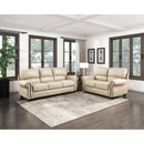  Manufacturer Color_Cream -- Homelegance Foxborough Stationary Leather Match Sofa IMAGE 6