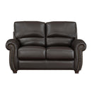  Manufacturer Color_Dark brown -- Foxborough 9269DB-2 Love Seat IMAGE 1