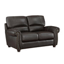  Manufacturer Color_Dark brown -- Foxborough 9269DB-2 Love Seat IMAGE 2