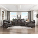  Manufacturer Color_Dark brown -- Foxborough 9269DB-2 Love Seat IMAGE 5
