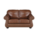  Manufacturer Color_Camel brown -- Homelegance Attleboro Stationary Loveseat IMAGE 1