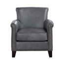  Manufacturer Color_Burnish Grey -- Homelegance Braintree Stationary Leather Accent Chair IMAGE 1