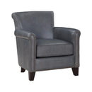  Manufacturer Color_Burnish Grey -- Homelegance Braintree Stationary Leather Accent Chair IMAGE 2