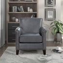  Manufacturer Color_Burnish Grey -- Homelegance Braintree Stationary Leather Accent Chair IMAGE 5