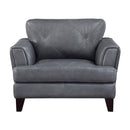  Manufacturer Color_Burnish Grey -- Homelegance Thierry Stationary Leather Chair IMAGE 1