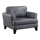  Manufacturer Color_Burnish Grey -- Homelegance Thierry Stationary Leather Chair IMAGE 2