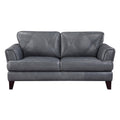  Manufacturer Color_Burnish Grey -- Homelegance Thierry Stationary Leather Loveseat IMAGE 1