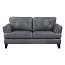  Manufacturer Color_Burnish Grey -- Homelegance Thierry Stationary Leather Loveseat IMAGE 1