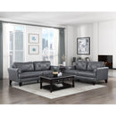 Manufacturer Color_Burnish Grey -- Homelegance Thierry Stationary Leather Loveseat IMAGE 4