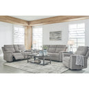  Manufacturer Color_Ash -- Signature Design by Ashley Barnsana Power Reclining Fabric Loveseat with Console IMAGE 14