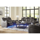  Manufacturer Color_Shadow -- Signature Design by Ashley Fyne Dyme Power Leather Look Recliner IMAGE 10