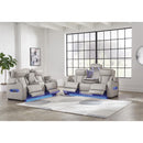  Manufacturer Color_Grey --  Signature Design by Ashley Boyington Power Reclining Leather Match Sofa IMAGE 16
