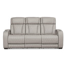  Manufacturer Color_Grey --  Signature Design by Ashley Boyington Power Reclining Leather Match Sofa IMAGE 3