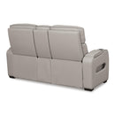  Manufacturer Color_Grey --  Signature Design by Ashley Boyington Power Reclining Leather Match Loveseat with Console IMAGE 5