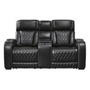  Manufacturer Color_Black --  Boyington U2710618 Power Reclining Loveseat with Console and Adjustable Headrest IMAGE 3