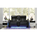  Manufacturer Color_Black --  Boyington U2710618 Power Reclining Loveseat with Console and Adjustable Headrest IMAGE 8