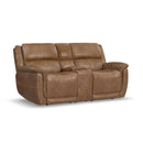 Flexsteel Beau 1011-64PH-349-72 Power Reclining Loveseat with Console and Power Headrests - Maison Elegance Furniture LLC
