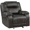  Manufacturer Color_Chocolate -- Homelegance Gainesville Glider Leather Look Recliner IMAGE 1