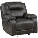  Manufacturer Color_Chocolate -- Homelegance Gainesville Glider Leather Look Recliner IMAGE 1