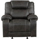  Manufacturer Color_Chocolate -- Homelegance Gainesville Glider Leather Look Recliner IMAGE 2