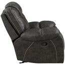  Manufacturer Color_Chocolate -- Homelegance Gainesville Glider Leather Look Recliner IMAGE 3
