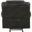  Manufacturer Color_Chocolate -- Homelegance Gainesville Glider Leather Look Recliner IMAGE 4
