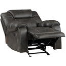  Manufacturer Color_Chocolate -- Homelegance Gainesville Glider Leather Look Recliner IMAGE 5