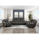  Manufacturer Color_Chocolate -- Homelegance Gainesville Reclining Leather Look Sofa IMAGE 6