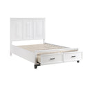  Color_Grey/ White Size_Queen -- Garretson 1450WH-1* Queen Platform Bed with Footboard Storage IMAGE 6