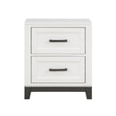  Color_Grey/ White -- Garretson 1450WH-4 Night Stand IMAGE 1