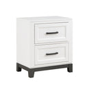  Color_Grey/ White -- Garretson 1450WH-4 Night Stand IMAGE 2