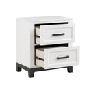  Color_Grey/ White -- Garretson 1450WH-4 Night Stand IMAGE 3